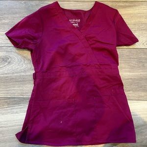Pink scrub top
